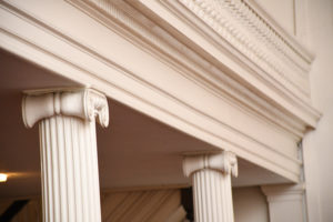 Historic columns located in Steeple Center (120 East State) in Trenton, NJ